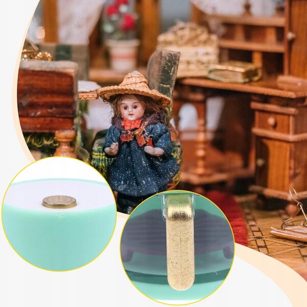 Friggitrice ad aria calda in miniatura 1:12 per casa delle bambole verde chiaro