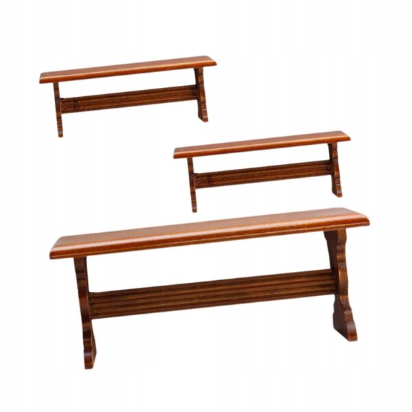 Set miniatura tavolo e sedie per casa delle bambole scala 1:12 in legno