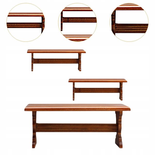 Set miniatura tavolo e sedie per casa delle bambole scala 1:12 in legno