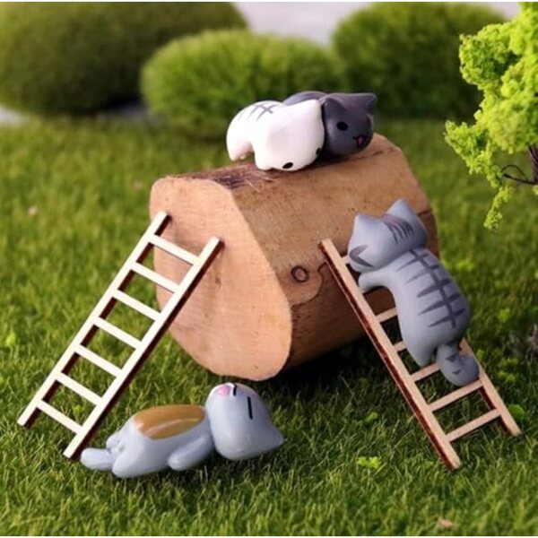Set 10 Drabine Miniature in Legno per Casa delle Bambole e Decorazione