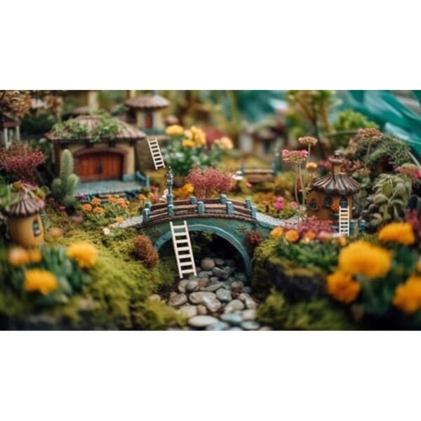 Set 10 Drabine Miniature in Legno per Casa delle Bambole e Decorazione