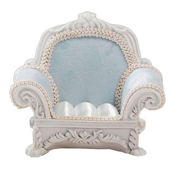 Sofa miniatura 1:12 jasnoniebieska per accessori e decorazioni per case delle bambole