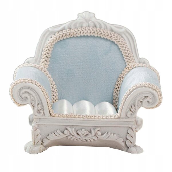 Sofa miniatura 1:12 jasnoniebieska per accessori e decorazioni per case delle bambole