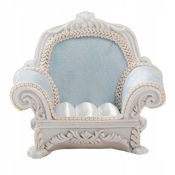 Sofa miniatura 1:12 jasnoniebieska per accessori e decorazioni per case delle bambole