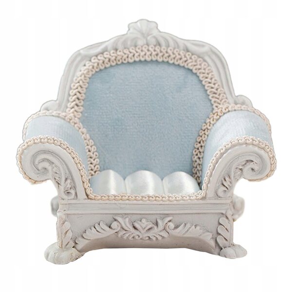 Sofa miniatura 1:12 jasnoniebieska per accessori e decorazioni per case delle bambole
