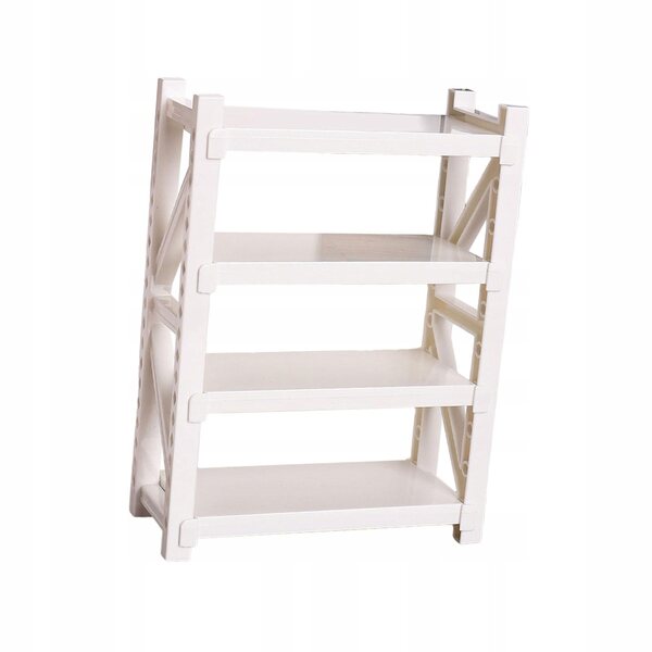 Libreria in miniatura per casa delle bambole, 4 pezzi, bianco, 16x12x5 cm