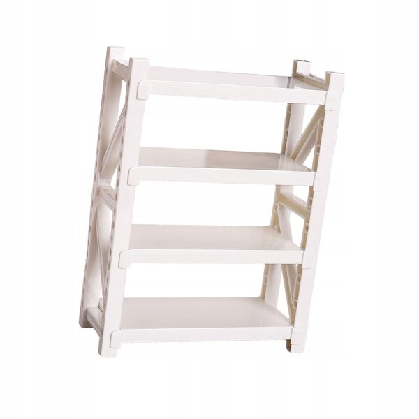 Libreria in miniatura per casa delle bambole, 4 pezzi, bianco, 16x12x5 cm