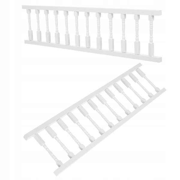 Miniatura bianco in legno: mini recinto decorativo per casa delle bambole 1:12