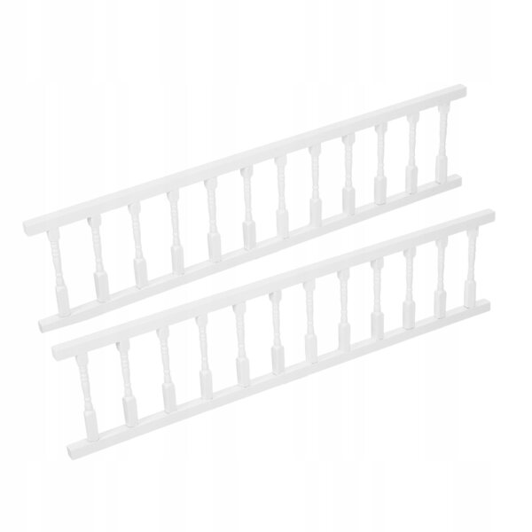 Miniatura bianco in legno: mini recinto decorativo per casa delle bambole 1:12