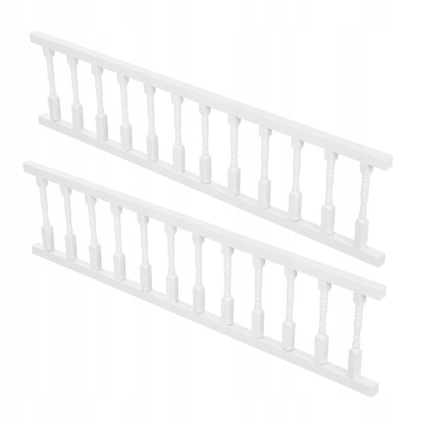 Miniatura bianco in legno: mini recinto decorativo per casa delle bambole 1:12