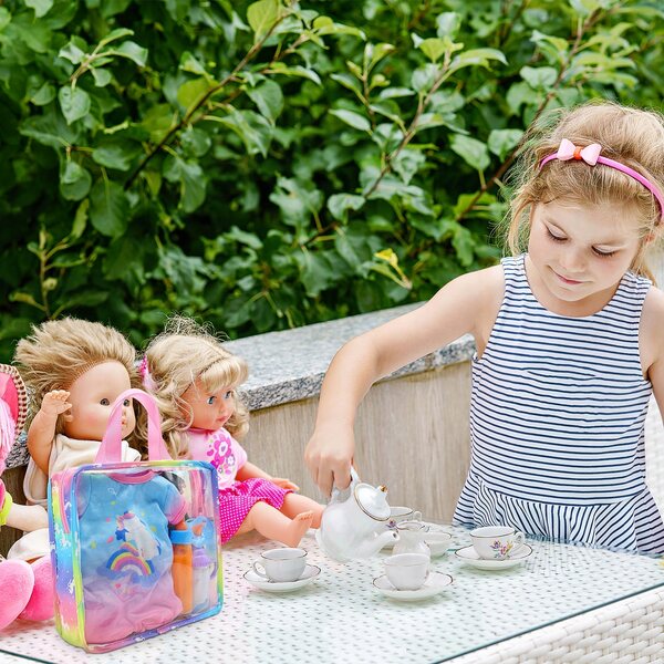Borsa porta giocattoli e vestiti per bambini con design kawaii e unicorno