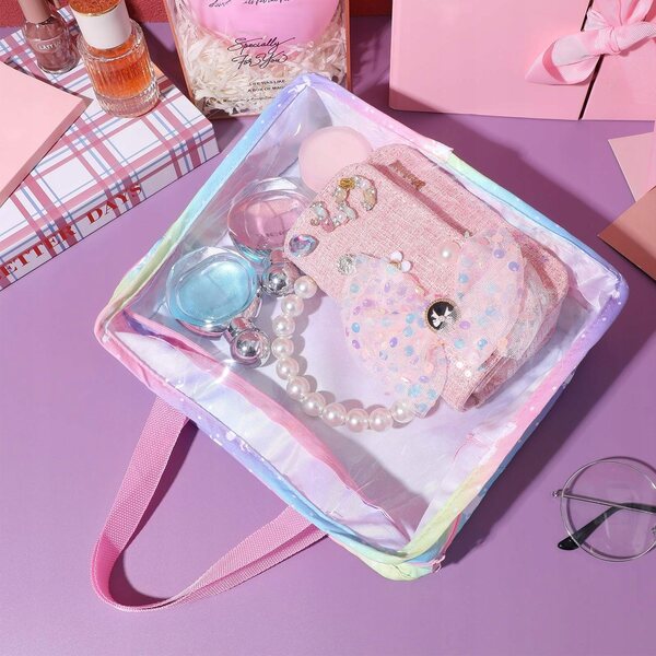 Borsa porta giocattoli e vestiti per bambini con design kawaii e unicorno