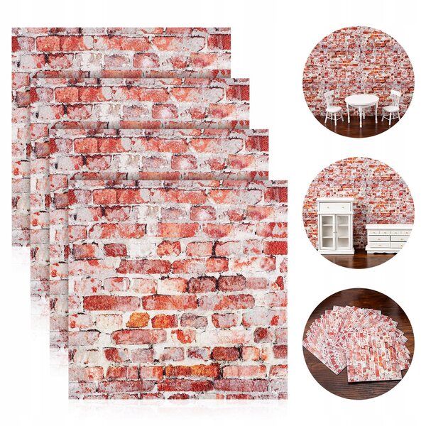 20 SZTUK OZDOBNYCH NAKLEJEK ŚCIENNYCH Z PVC W STYLU RETRO DO MINIATUROWEGO DOMKU