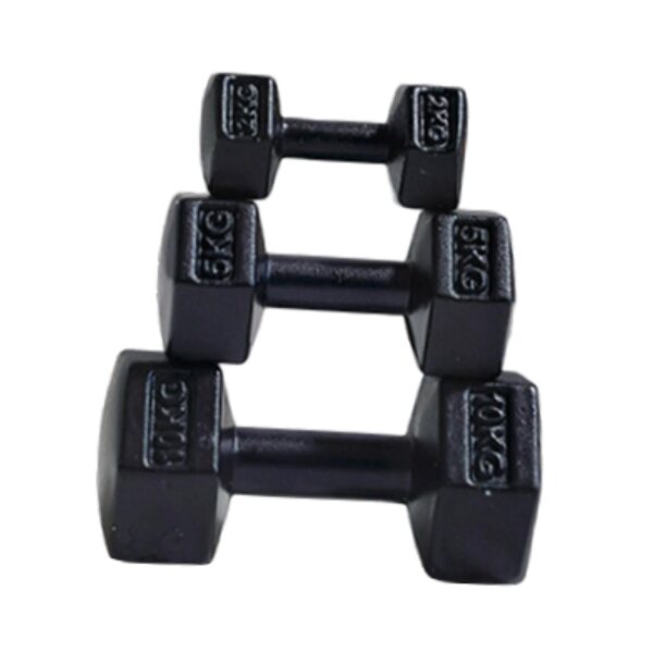 Set 3 Mini Hantle Sportive per Casa delle Bambole in Legno Nero Miniature