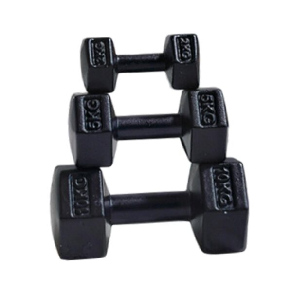 Set 3 Mini Hantle Sportive per Casa delle Bambole in Legno Nero Miniature