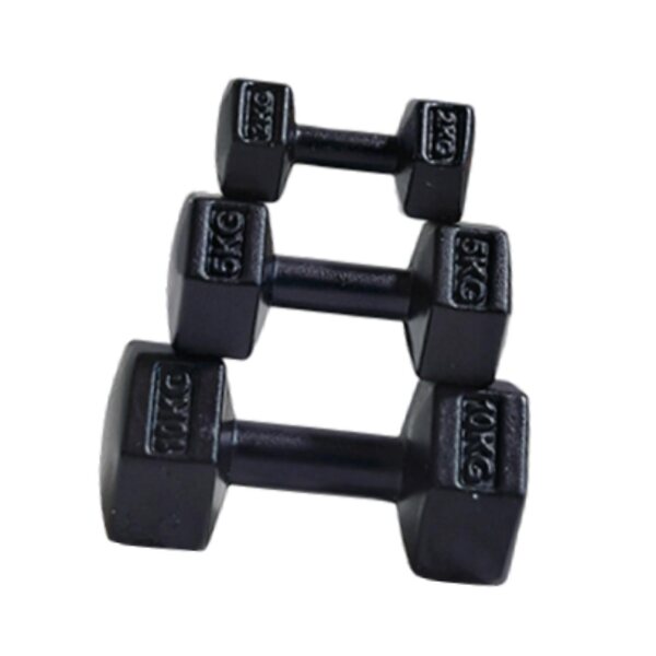 Set 3 Mini Hantle Sportive per Casa delle Bambole in Legno Nero Miniature