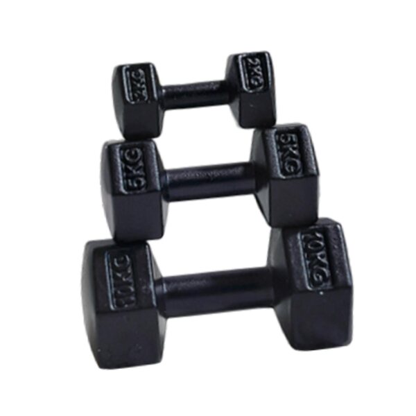 Set 3 Mini Hantle Sportive per Casa delle Bambole in Legno Nero Miniature