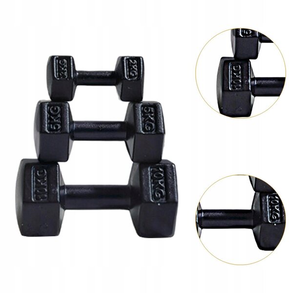 Set 3 Mini Hantle Sportive per Casa delle Bambole in Legno Nero Miniature