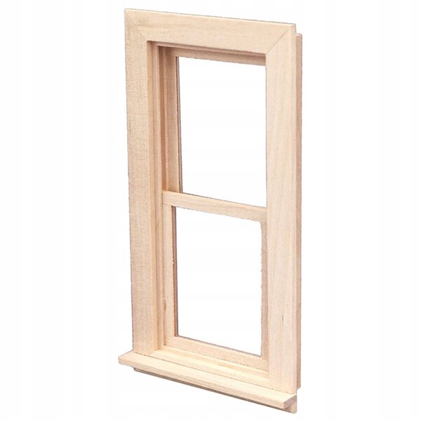 Mini finestra in legno decorativa per casette delle bambole, resistente e realistica