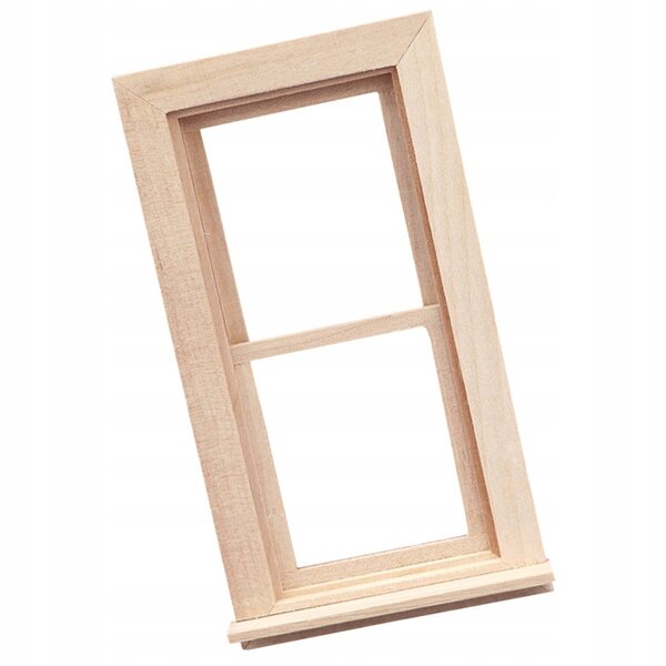 Mini finestra in legno decorativa per casette delle bambole, resistente e realistica