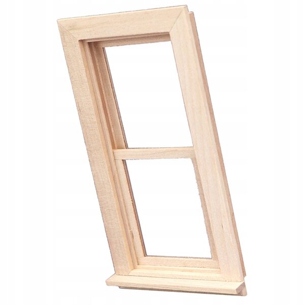 Mini finestra in legno decorativa per casette delle bambole, resistente e realistica