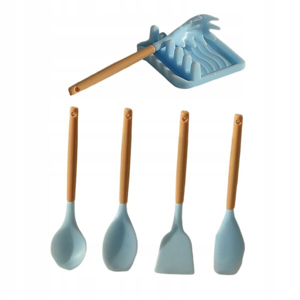 Küchenzubehör-Set für Puppenhäuser im Maßstab 1:6, blaue Dekoration