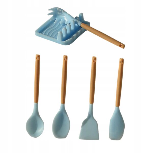 Küchenzubehör-Set für Puppenhäuser im Maßstab 1:6, blaue Dekoration