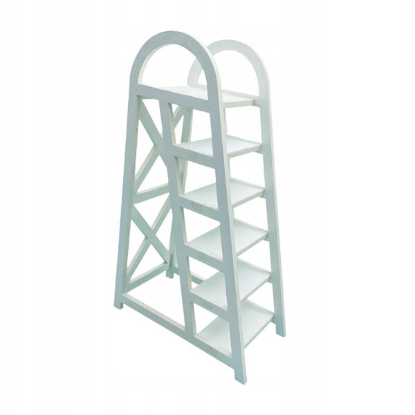 Mini drabina in legno 1/12 per domhi delle bambole, 6 gradini multicolore
