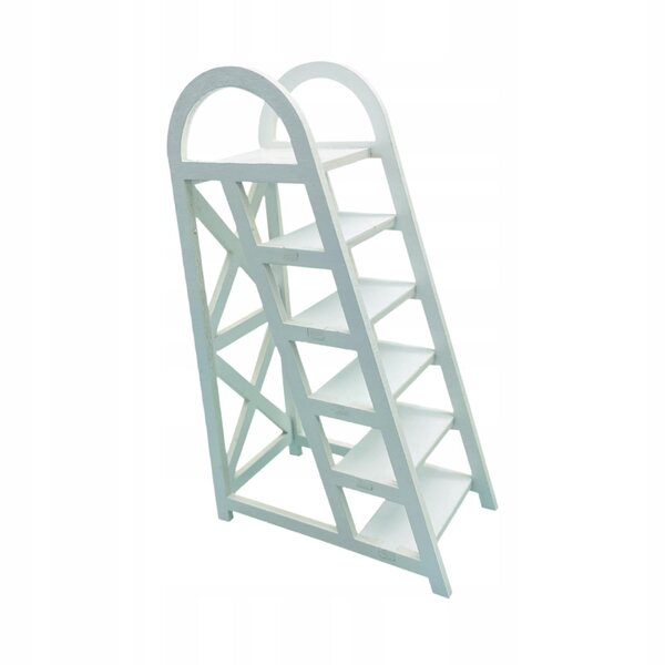Mini drabina in legno 1/12 per domhi delle bambole, 6 gradini multicolore