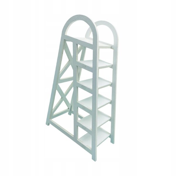 Mini drabina in legno 1/12 per domhi delle bambole, 6 gradini multicolore