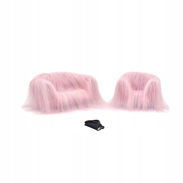 1:12 Domek dla lalek Miniaturowa sofa Meble domowe Model Meble do domku dla lalek różowy