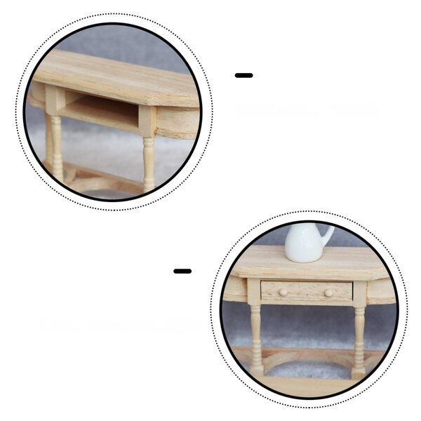 Beige Holzminiatur für Puppenhaus, realistische und widerstandsfähige Dekoration