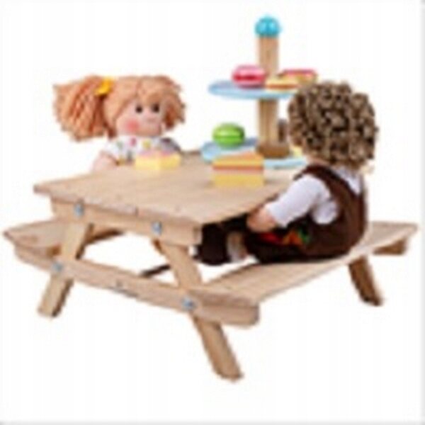 Bigjigs Toys Stolik Holzspielzeug für Puppen, Maße 26 x 16 x 37 cm