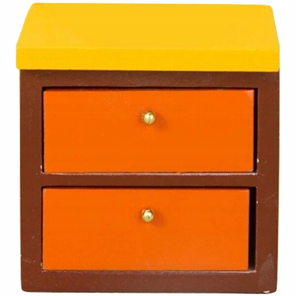 Mini Tavolino Notturno in Legno per Casa delle Bambole, Sicuro e Colorato