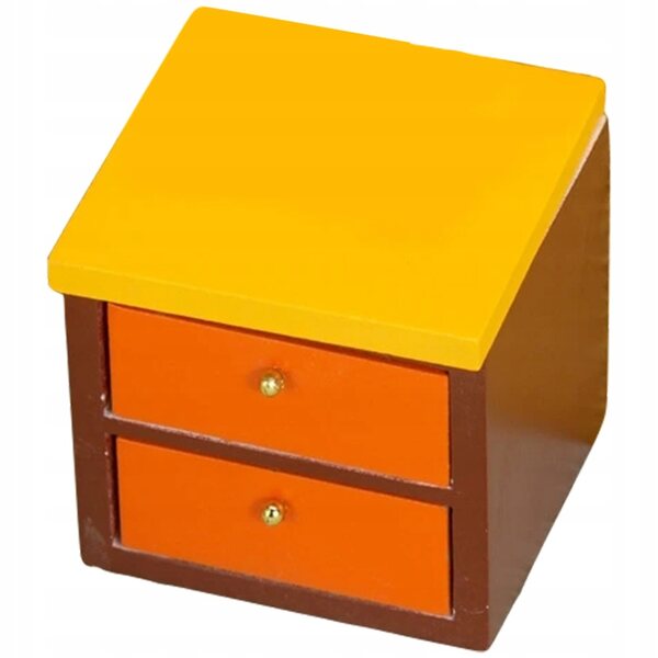Mini Tavolino Notturno in Legno per Casa delle Bambole, Sicuro e Colorato