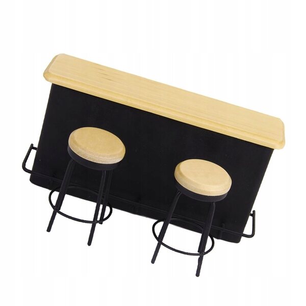 Miniature mobili per casa delle bambole set bar in legno scala 1:12