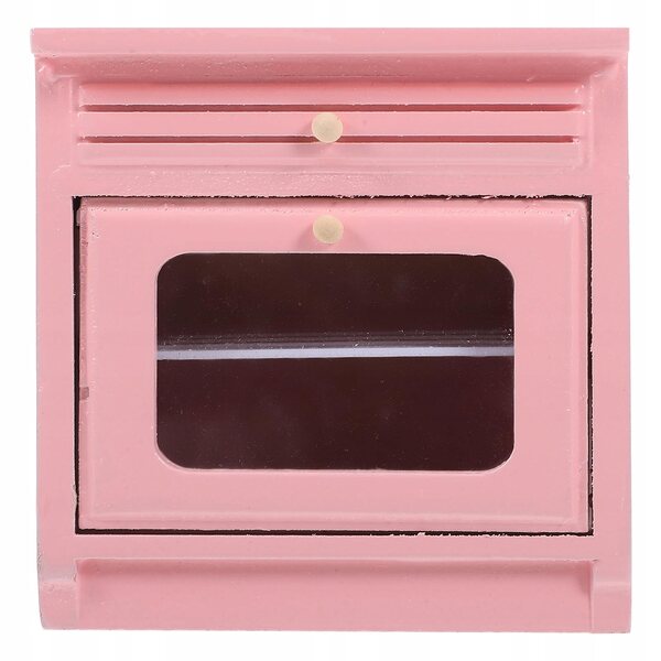Mini cucina rosa in legno di betulla per casa delle bambole