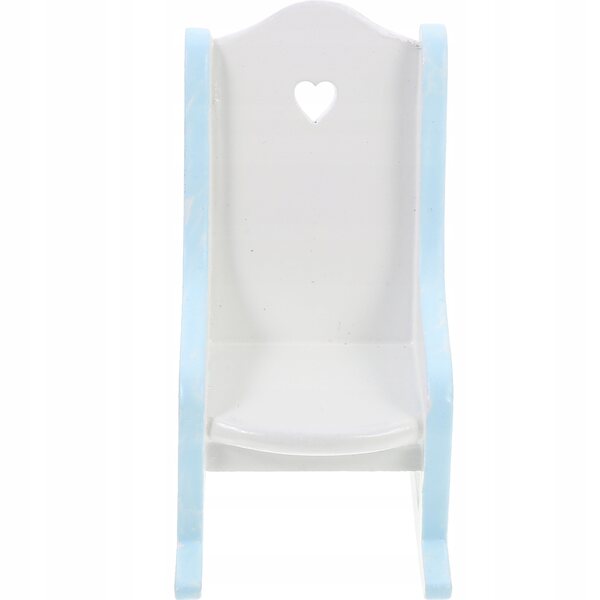 Mini Poltrona a Dondolo in Legno Blu per Casa delle Bambole, Realistica e Decorativa