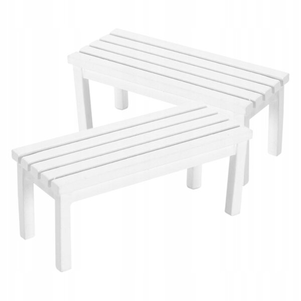 Set 2 Miniature Sedie Bianche in Legno per Casa delle Bambole – Mobili Vintage