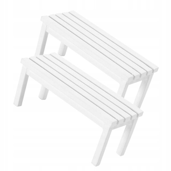 Set 2 Miniature Sedie Bianche in Legno per Casa delle Bambole – Mobili Vintage