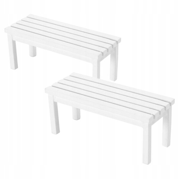 Set 2 Miniature Sedie Bianche in Legno per Casa delle Bambole – Mobili Vintage