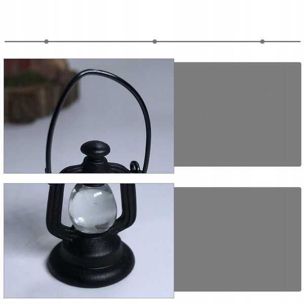Mini lampada a olio decorativa in resina per case delle bambole e collezionisti