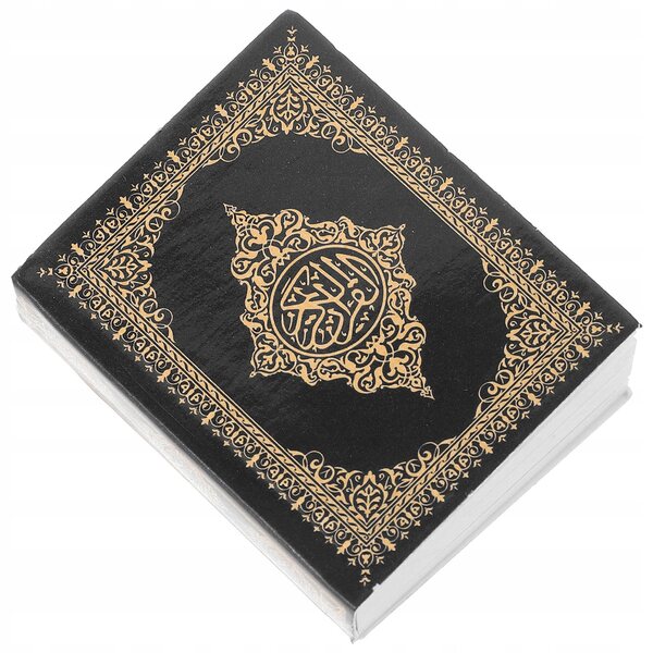 Mini libro decorativo per casa delle bambole in carta nera 4x3,3 cm