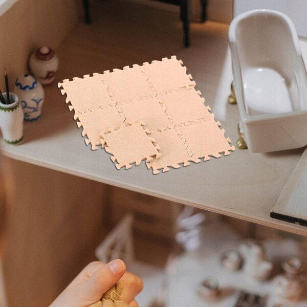 Set 9 Miniature Mattonelle Khaki 1:12 per Casa delle Bambole e Decorazioni