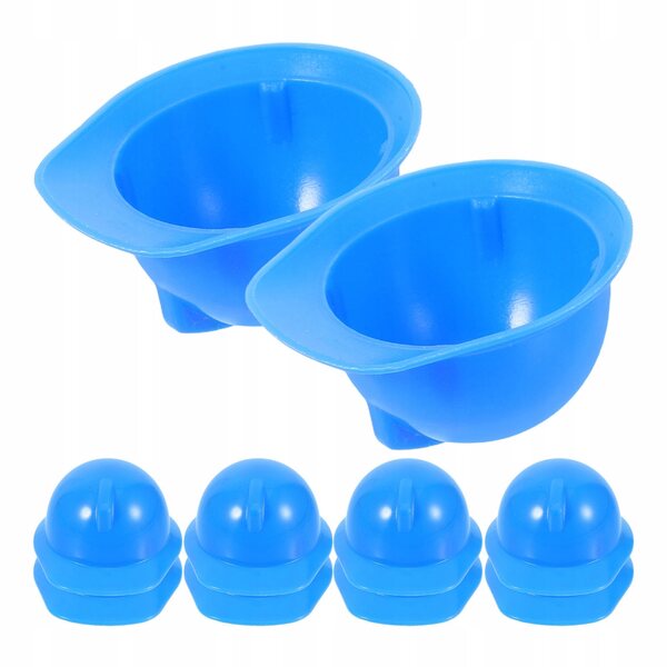 Dekorativer Mini-Schutzhelm aus blauem Kunststoff – 10-teiliges Set für Puppen und Tiere