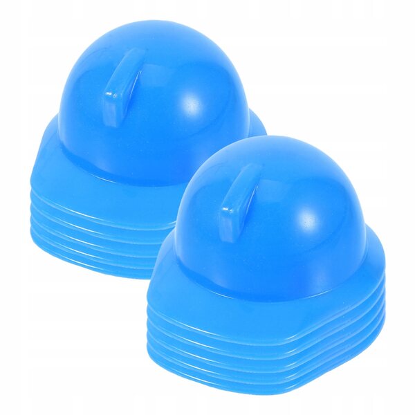 Dekorativer Mini-Schutzhelm aus blauem Kunststoff – 10-teiliges Set für Puppen und Tiere