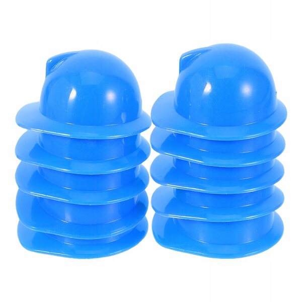Dekorativer Mini-Schutzhelm aus blauem Kunststoff – 10-teiliges Set für Puppen und Tiere