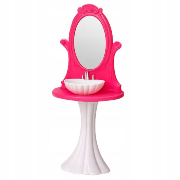 Puppenbadezimmer-Set mit Badewanne und Spielzeugtoilette aus Kunststoff für Kinder ab 3 Jahren