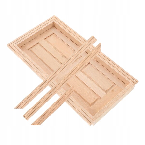 Miniatura porte in legno da dipingere per casette delle bambole - Progetto creativo