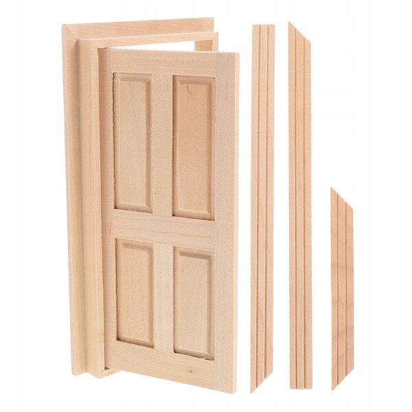 Miniatura porte in legno da dipingere per casette delle bambole - Progetto creativo